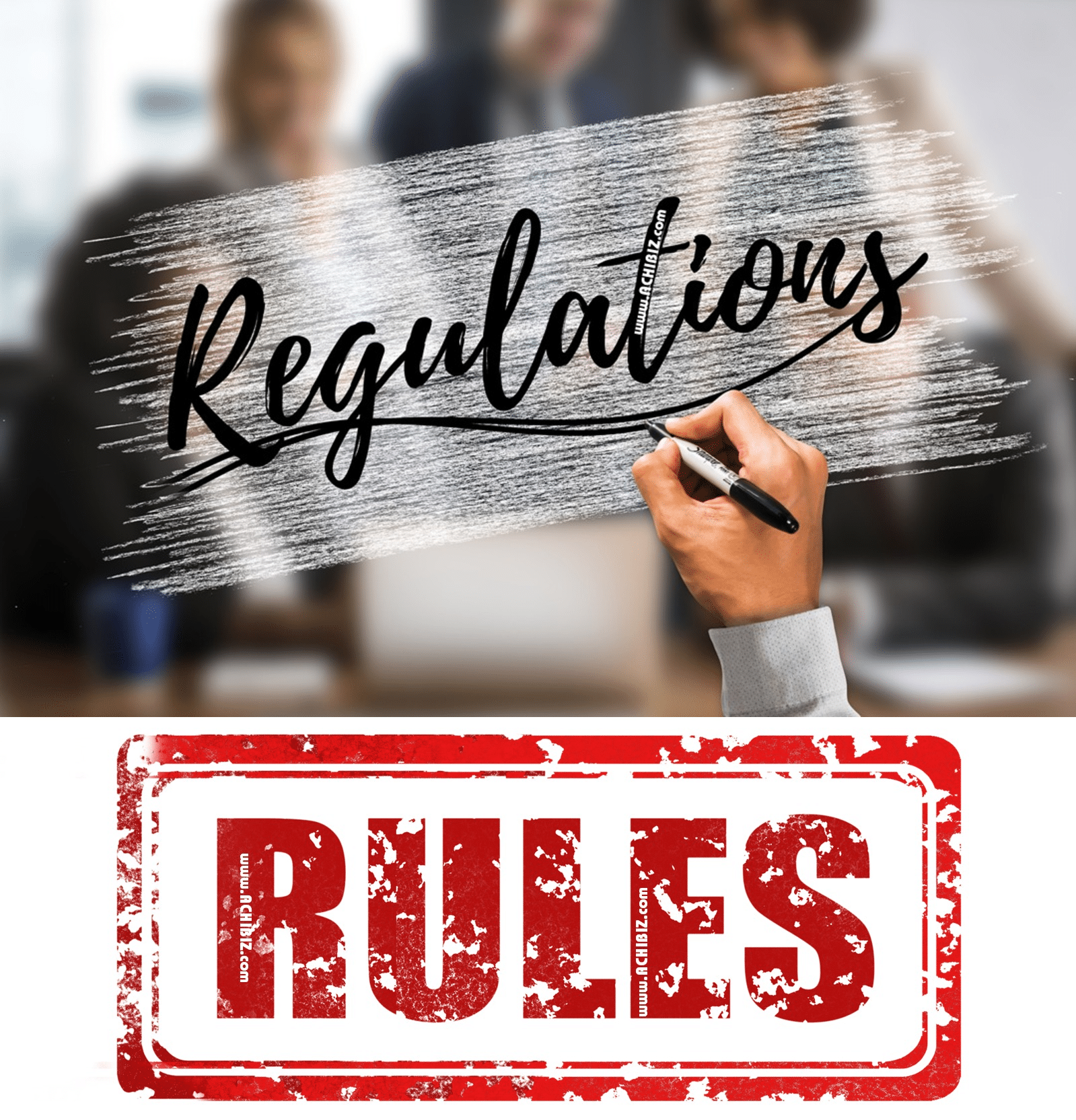 Hand writing of Regulations and Rules