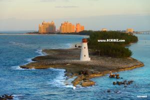 View of lighthouse at Bahamas Island