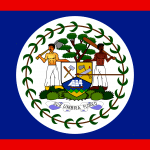National flag of Belize Island