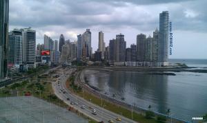 Water front city view of The Republic of Panama