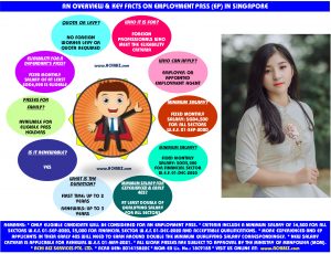 Infographic of the facts on Pmployment Pass with a girl